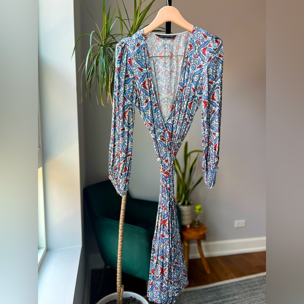 Zara Printed Wrap Dress - Size XS.